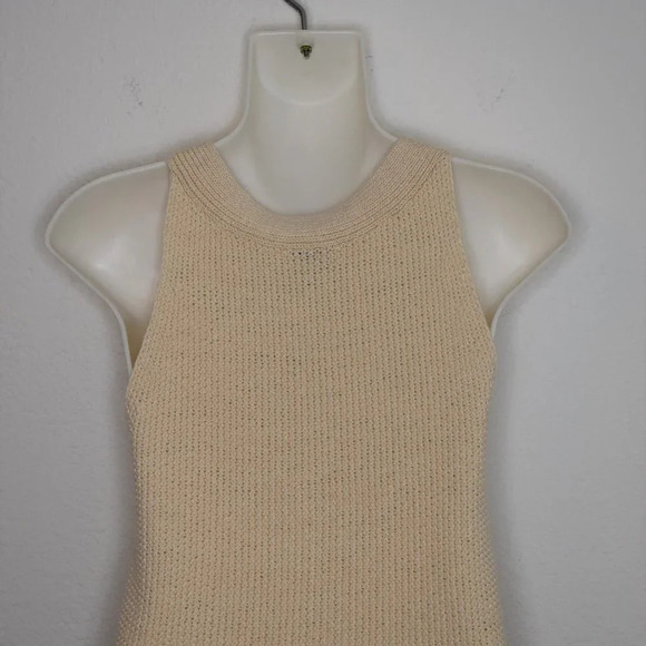 Sundance Sweater Tank Tunic Sz S Kenzie Cable Crochet Neutral Coastal Boho - Picture 8 of 13